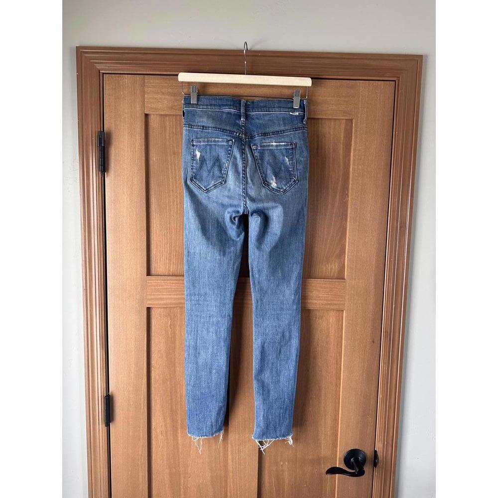 MOTHER The Stunner Ankle Fray Graffiti Girl Denim Distressed Jeans Women’s sz 24 - Picture 4 of 15